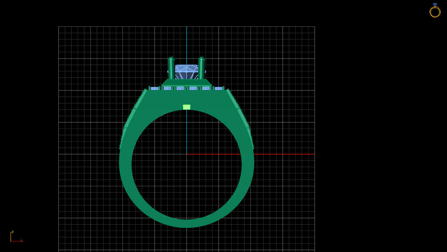 RING MEN DIAMOND 3D print model_1