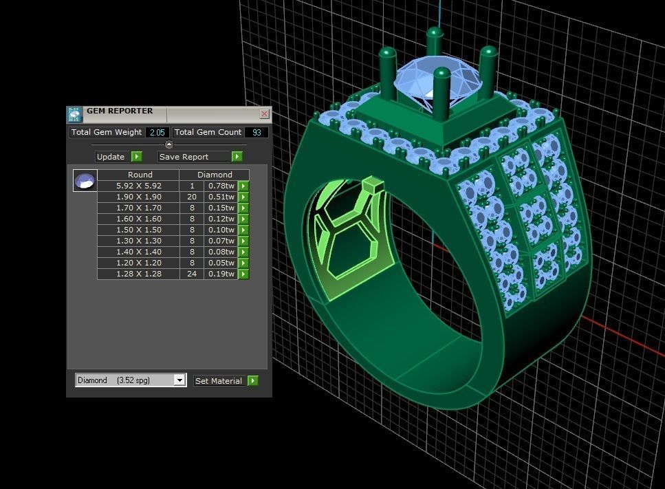 RING MEN DIAMOND 3D print model_3