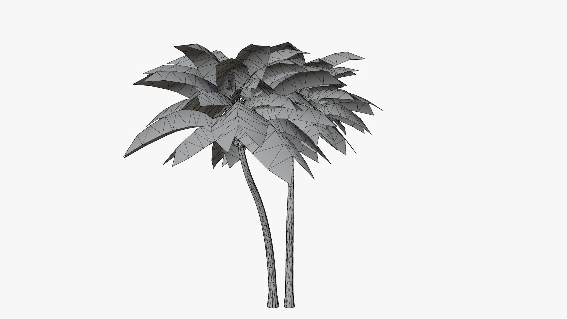Lowpoly Coconut Palm v5 Low-poly 3D model_14