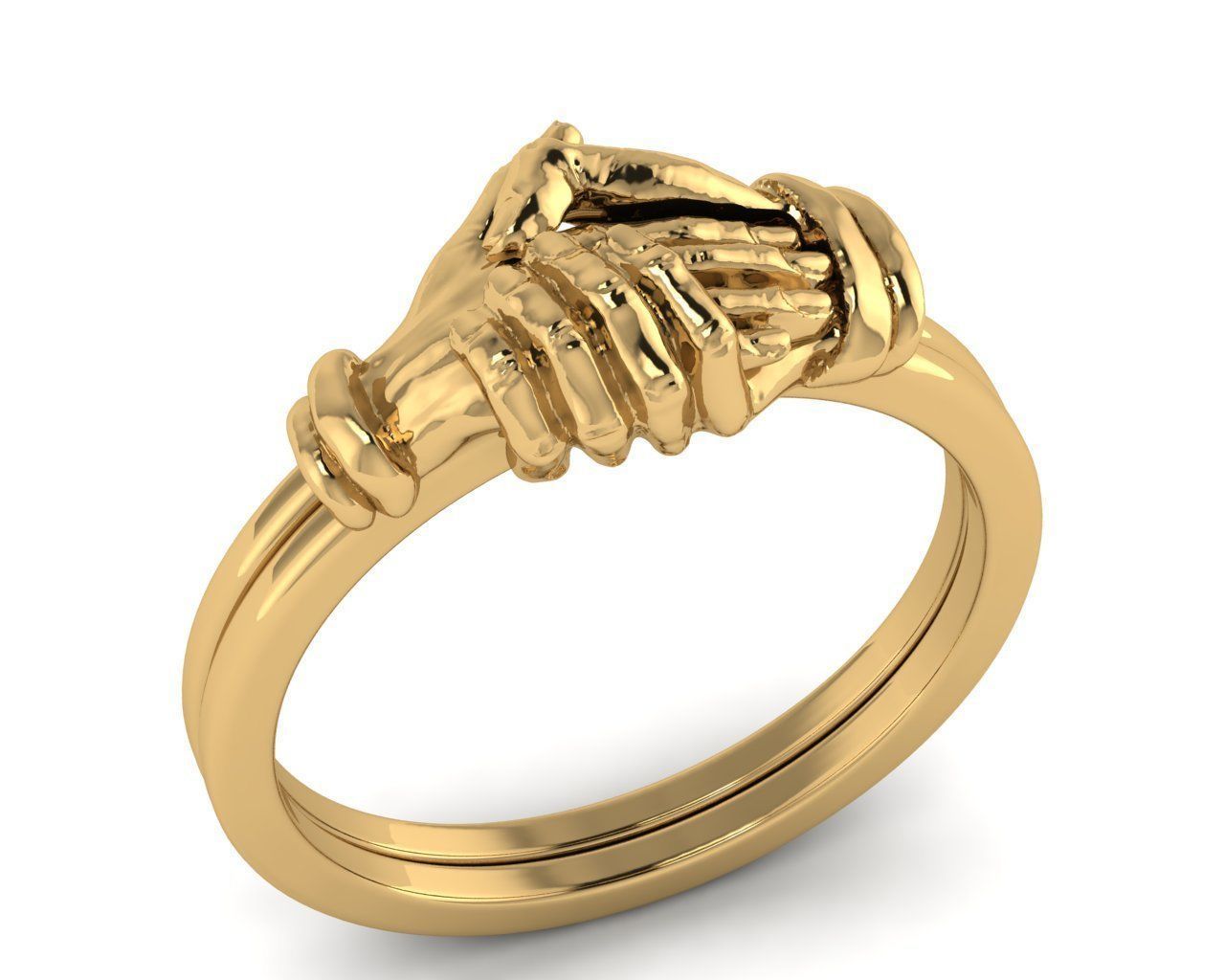 Handshake Rings 3D print model_1