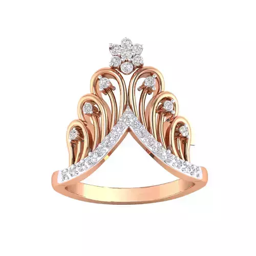 Women Coctail Ring STL OBJ FBX Renders Details 3D print model