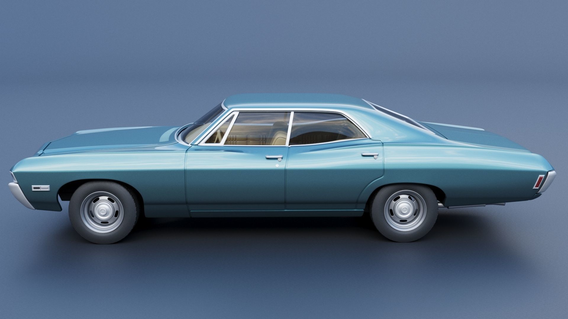 Chevrolet Impala 4 Door 1968  3D print model_3
