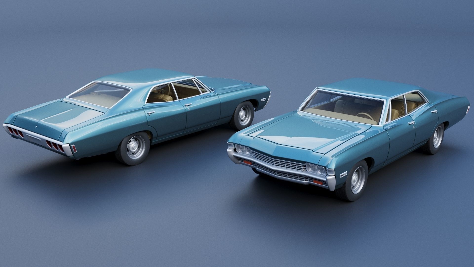 Chevrolet Impala 4 Door 1968  3D print model_1