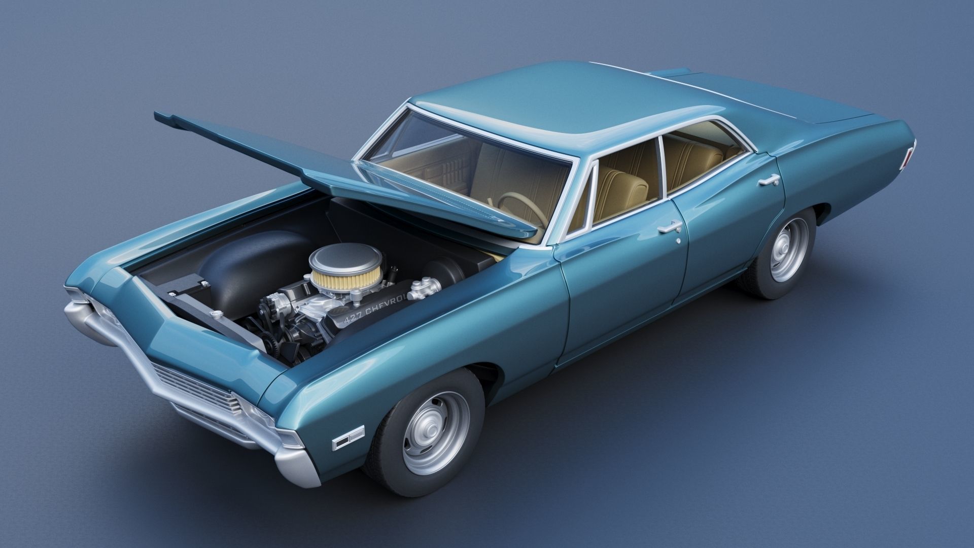 Chevrolet Impala 4 Door 1968  3D print model_10