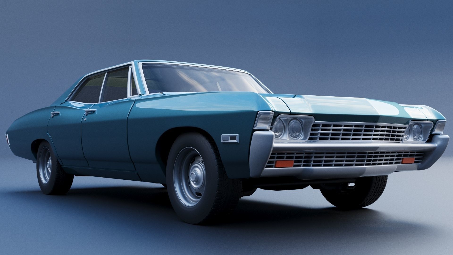 Chevrolet Impala 4 Door 1968  3D print model_9