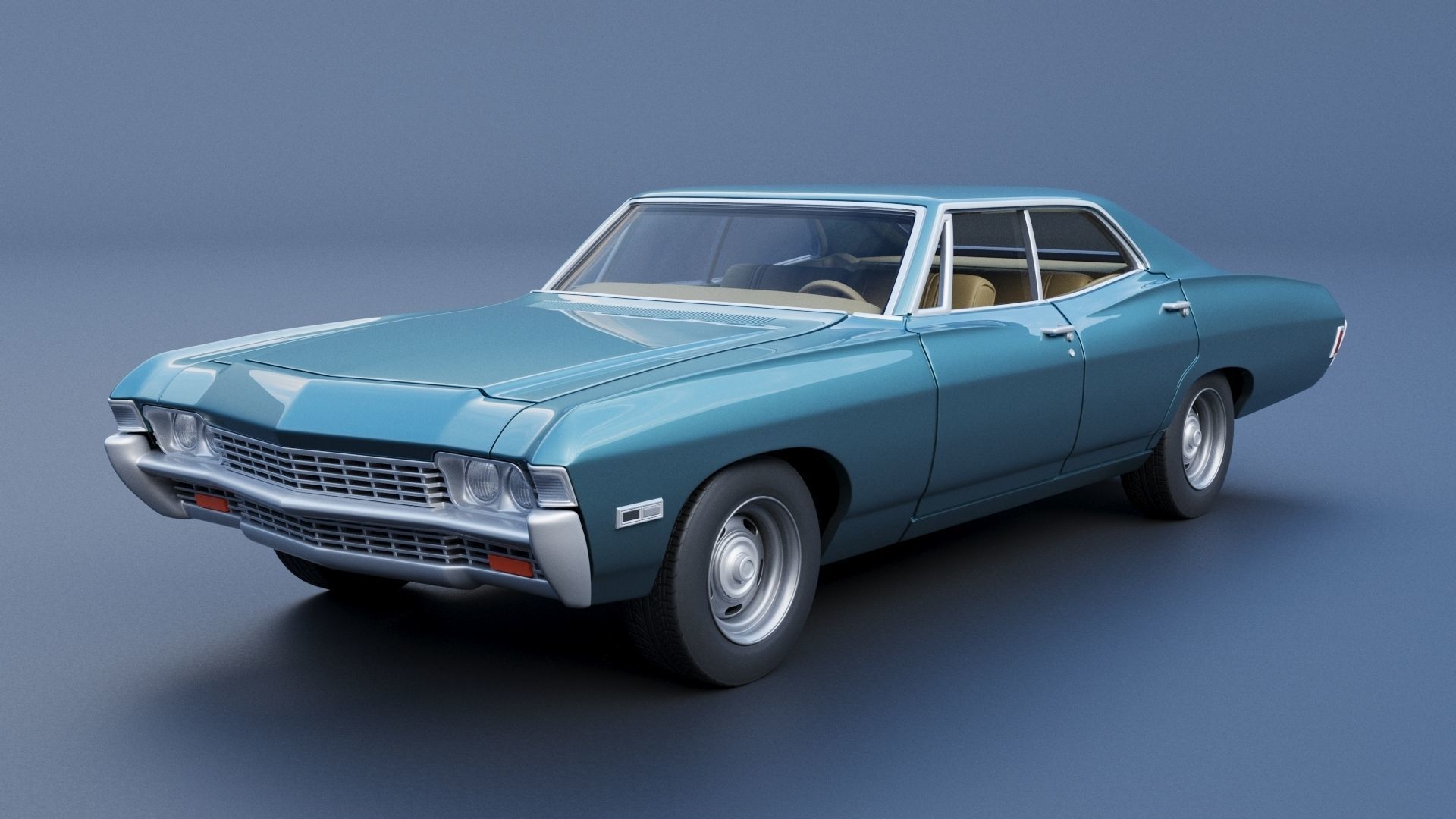 Chevrolet Impala 4 Door 1968  3D print model_2