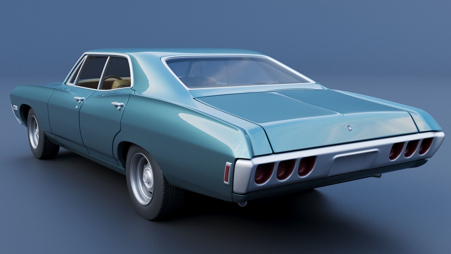 Chevrolet Impala 4 Door 1968  3D print model_4