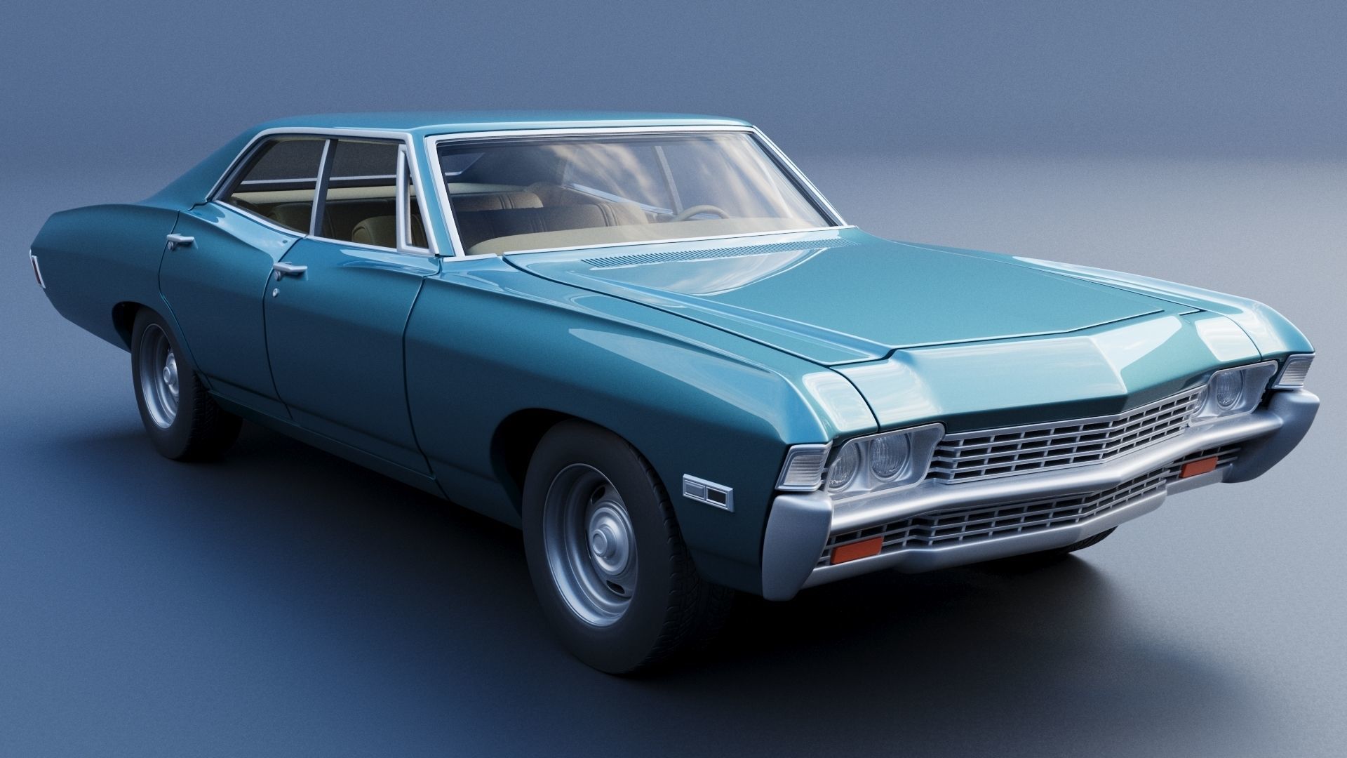 Chevrolet Impala 4 Door 1968  3D print model_8