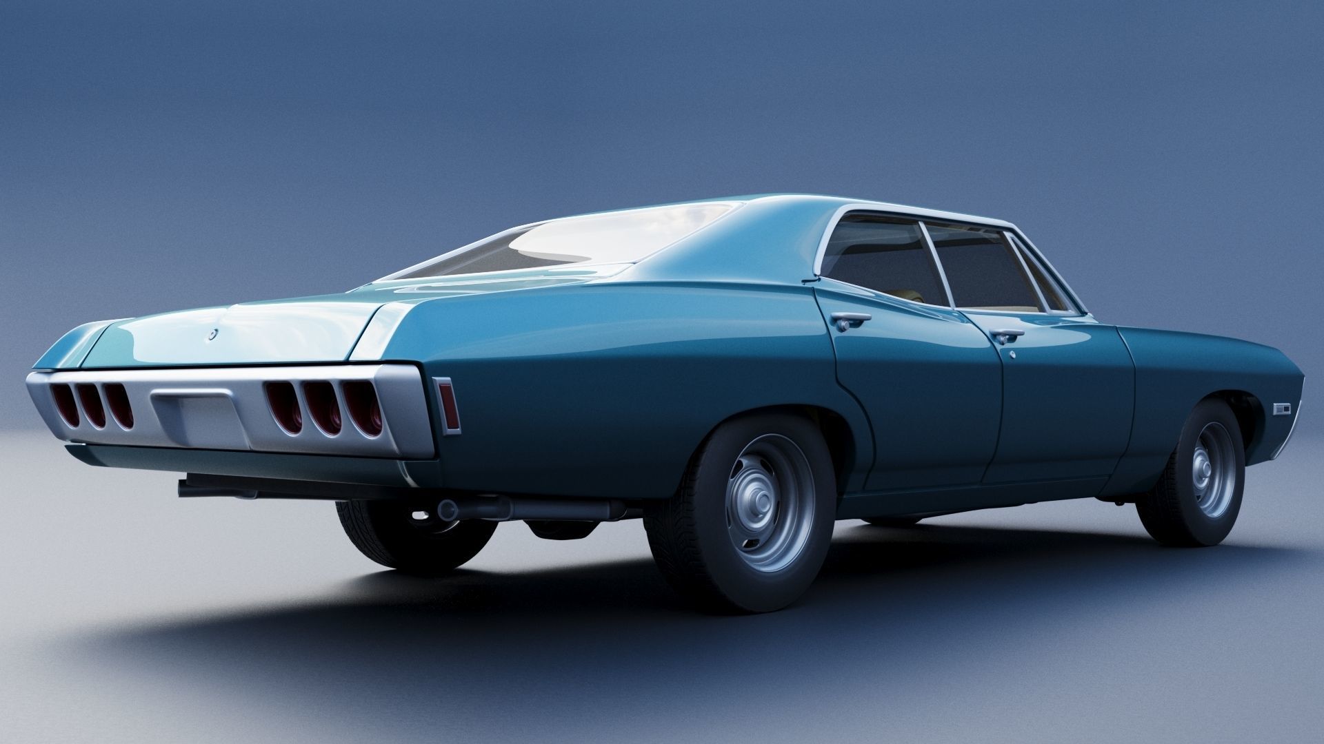 Chevrolet Impala 4 Door 1968  3D print model_5