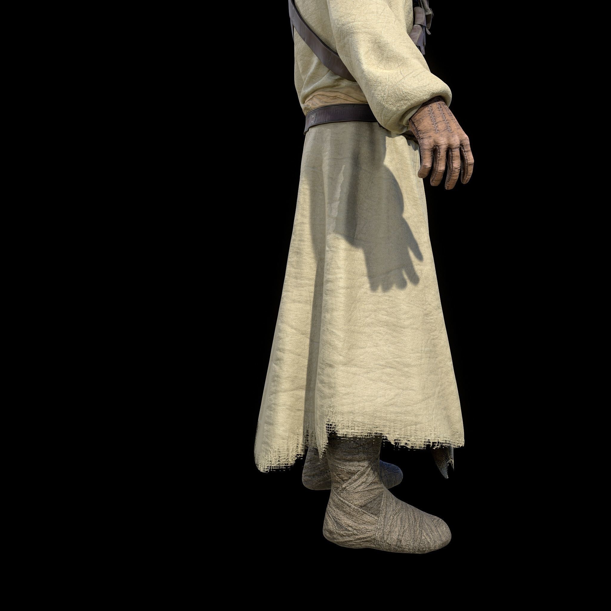Tusken Raider Game ready model Low-poly 3D model_11