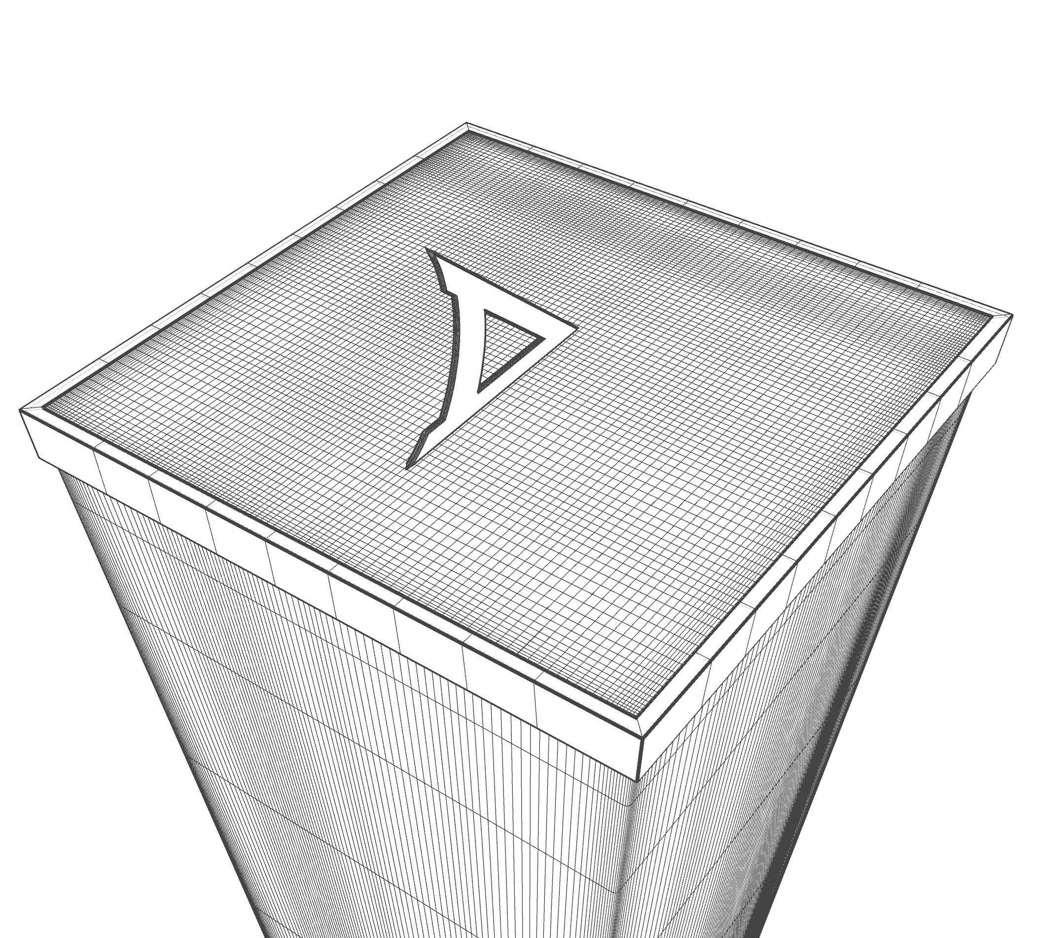 Chiselled Stone Sundial And Concrete Plinth 3D model_9