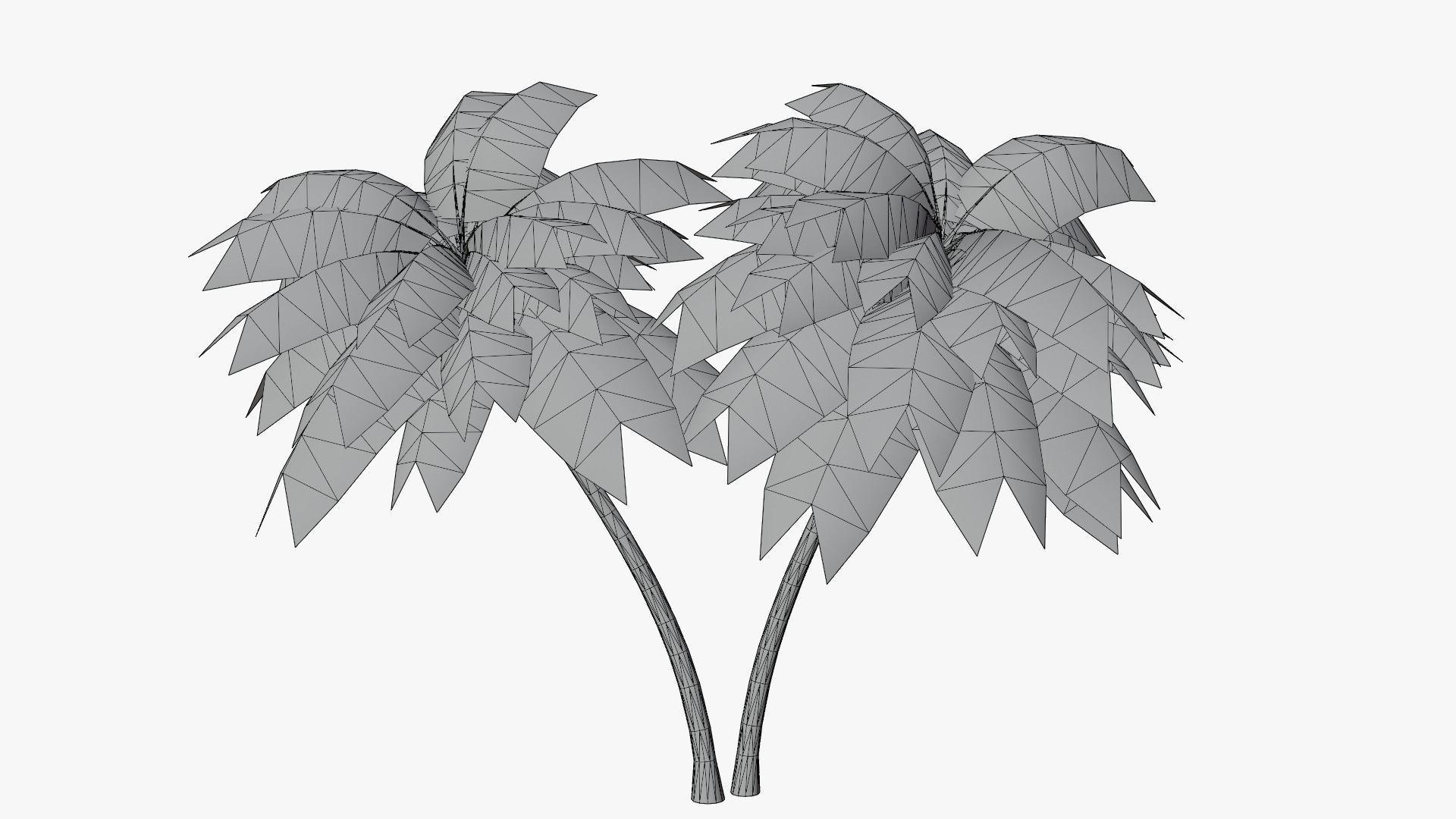 Lowpoly Coconut Palm v6 Low-poly 3D model_11