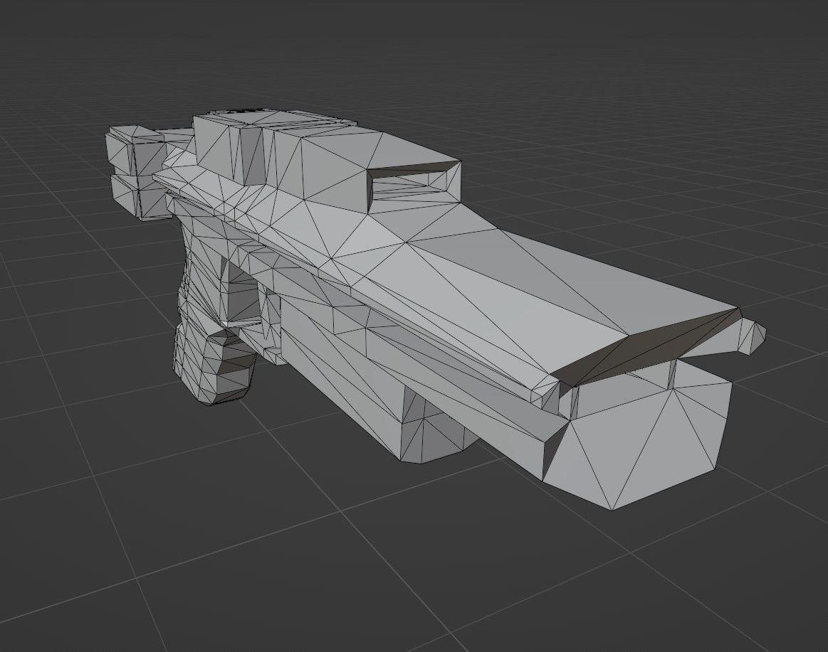 Gun Poly Model 3D model Sci-Fi Gun Low-poly model VR / AR / low-poly | CGTrader