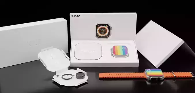 KDX Smart watch full set 3d model Low-poly 3D model