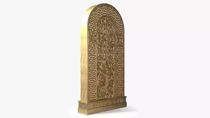 3D Khachqar Cross Stone Armenian Xachqar Khachkar model