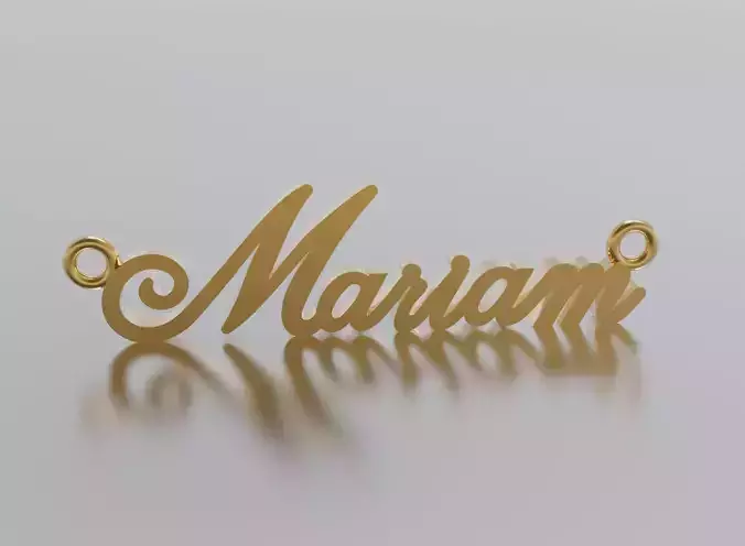 name Mariam pendant 3D print model