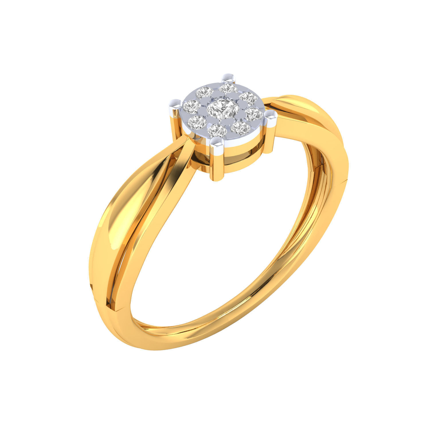 Women Wedding Engagement Ring STL OBJ FBX Renders Details 3D print model_7