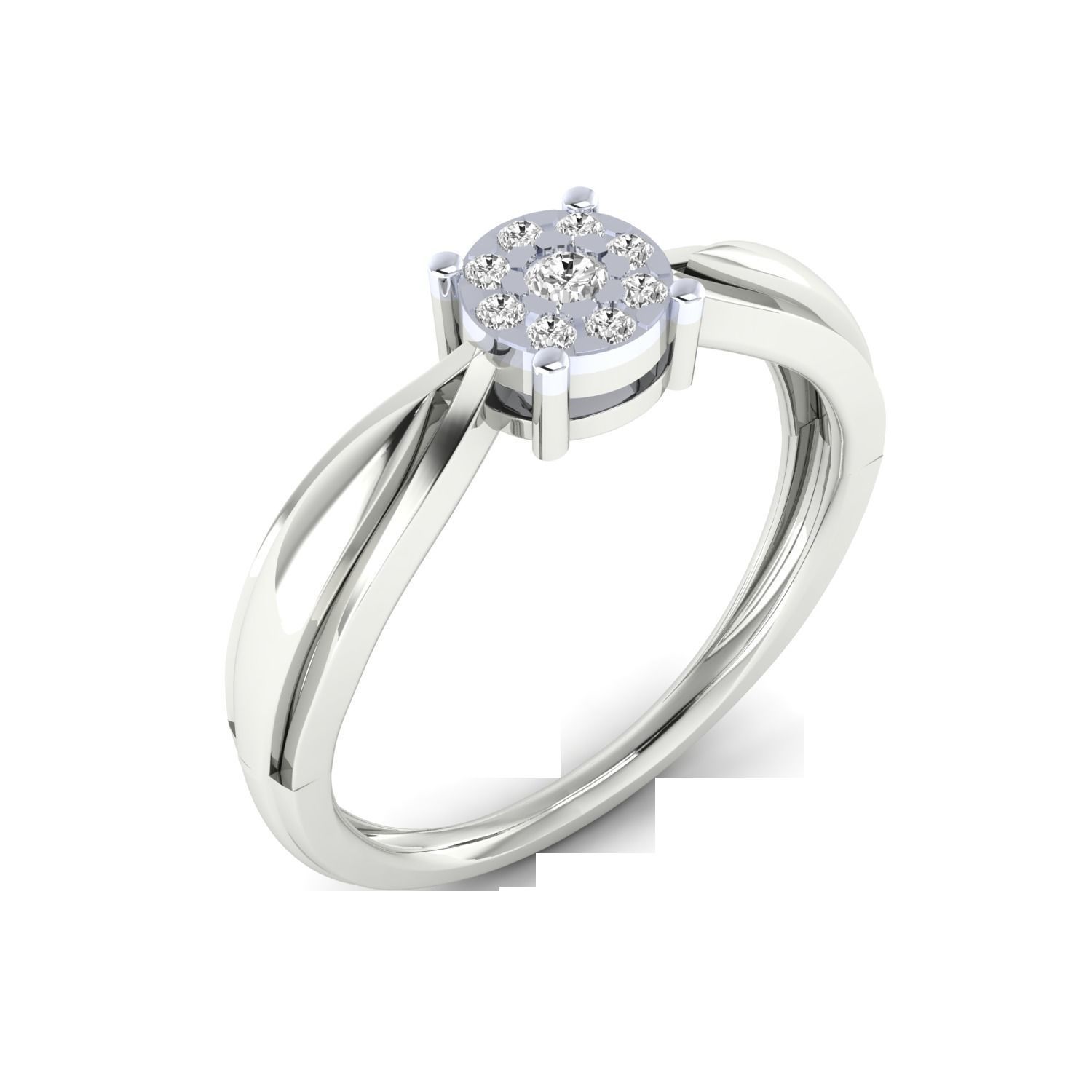 Women Wedding Engagement Ring STL OBJ FBX Renders Details 3D print model_6