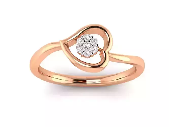 Women Wedding Engagement Ring STL OBJ FBX Renders Details