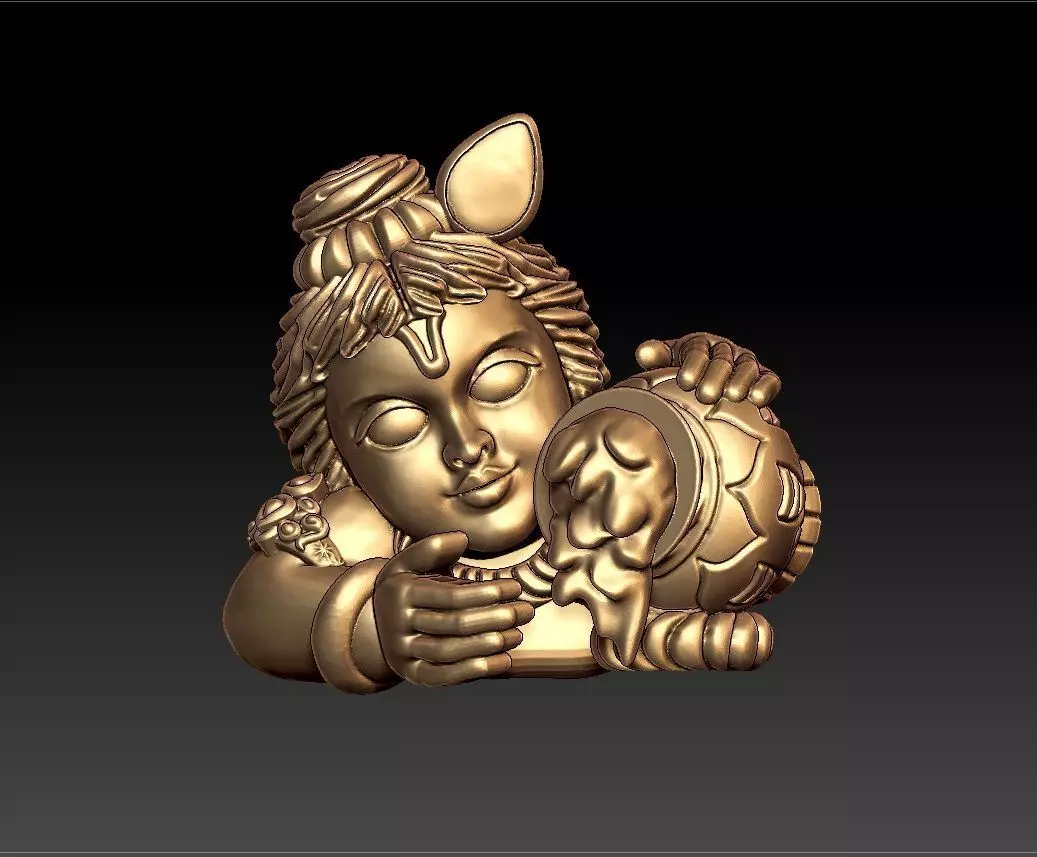 BABY KRISHNA PENDENT 3D print model