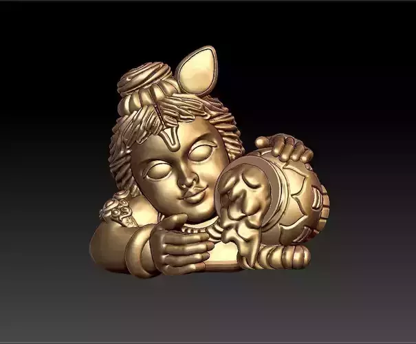 BABY KRISHNA PENDENT 3D print model