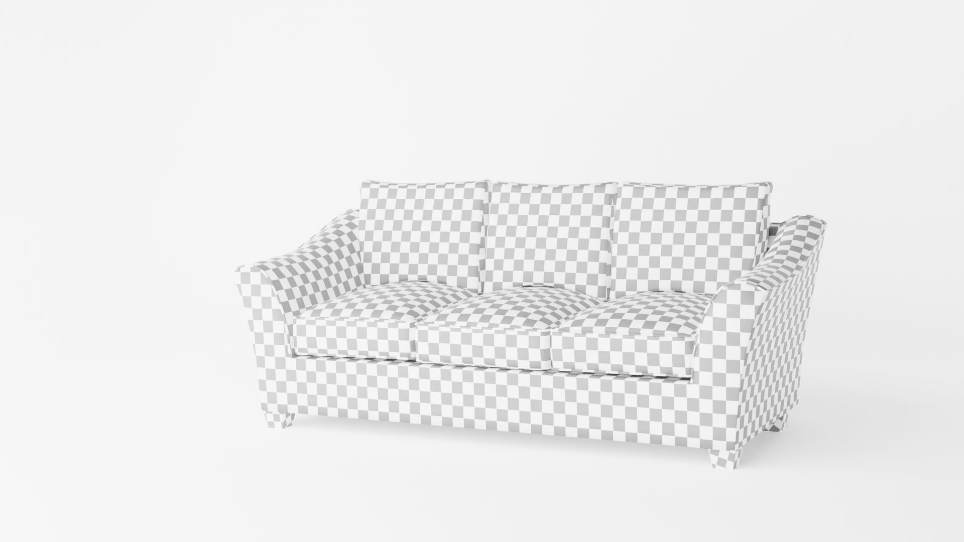 Living room set Low-poly 3D model_9