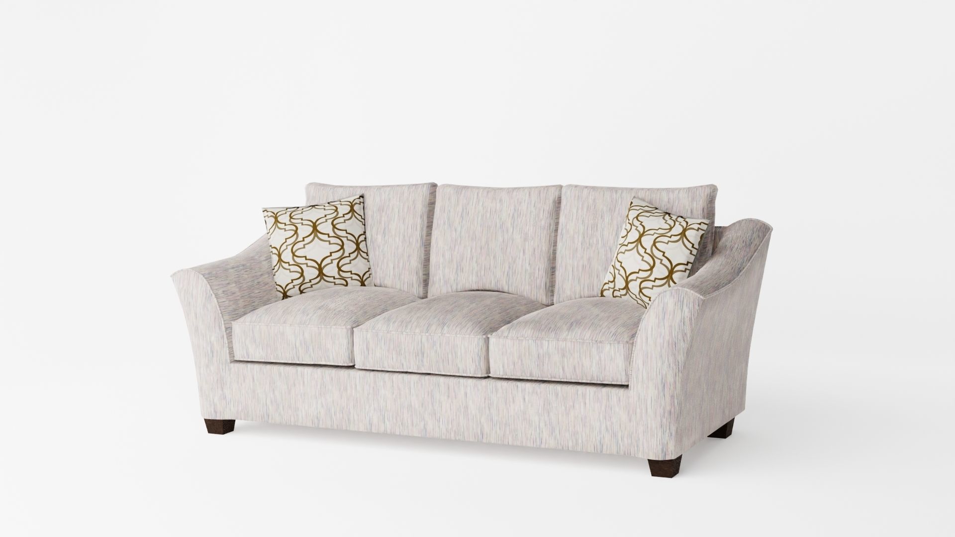 Living room set Low-poly 3D model_3