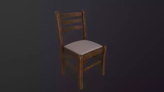 Wooden chair old 3D Model
