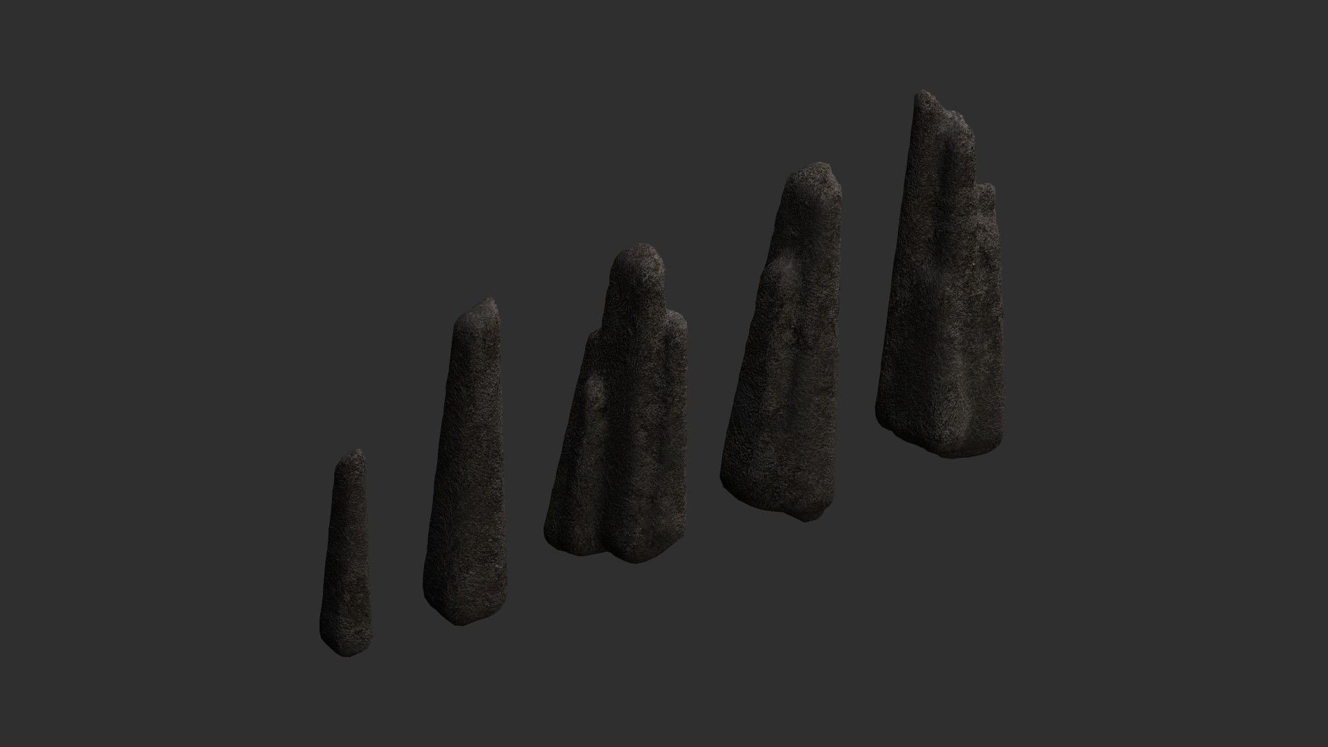 Rock Spires - Base Free low-poly 3D model_6