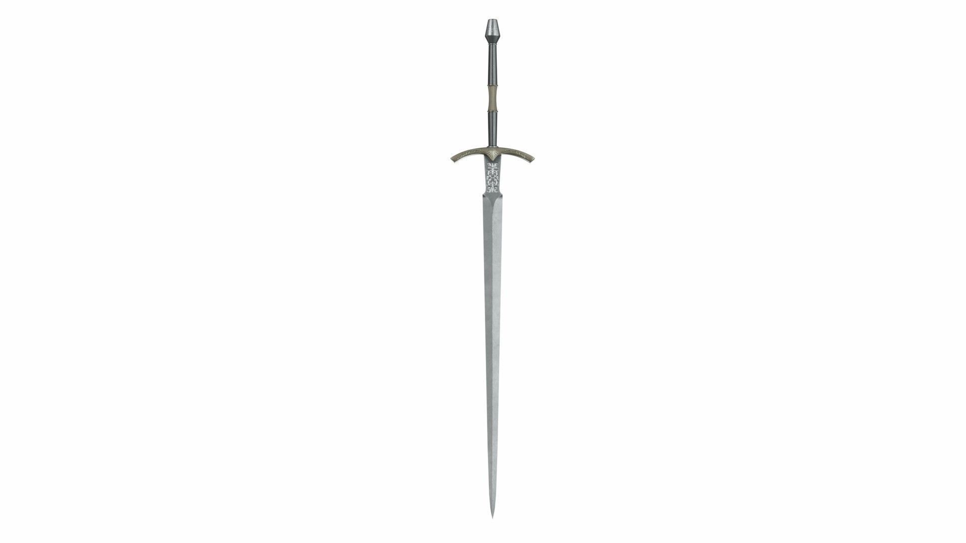 Bastard sword 3D model_1