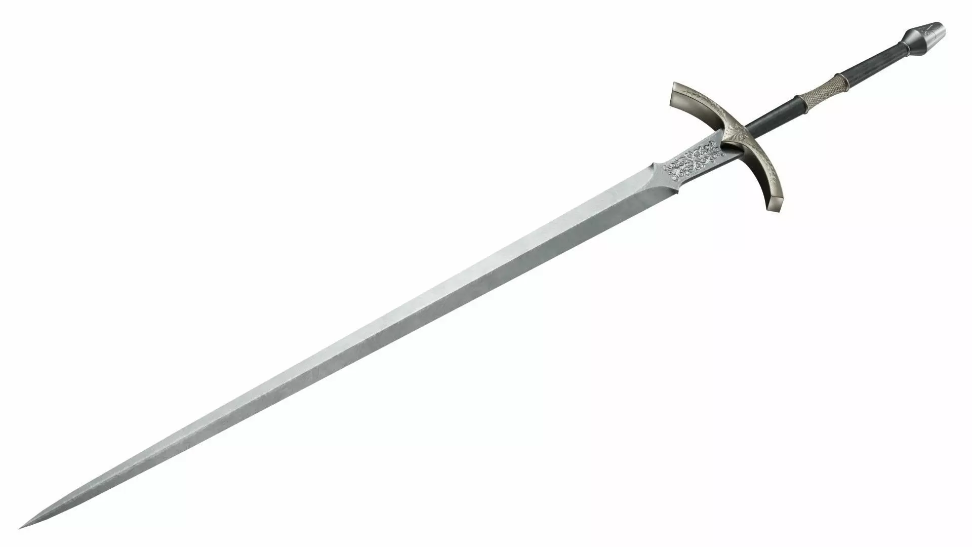 Bastard sword 3D model_0