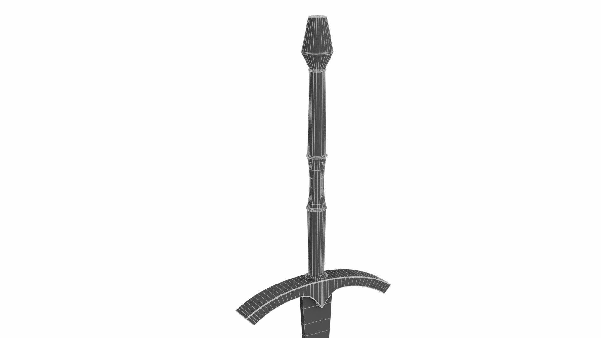 Bastard sword 3D model_7