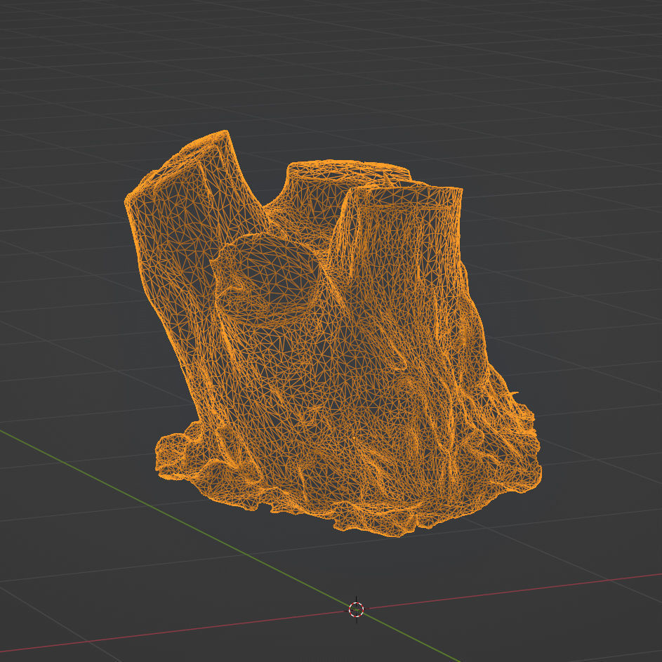Tree stump Low-poly 3D model_6
