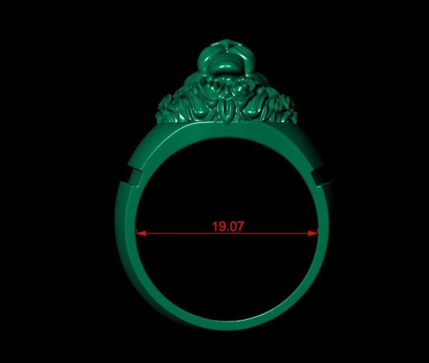 Lion Ring 3D print model_11
