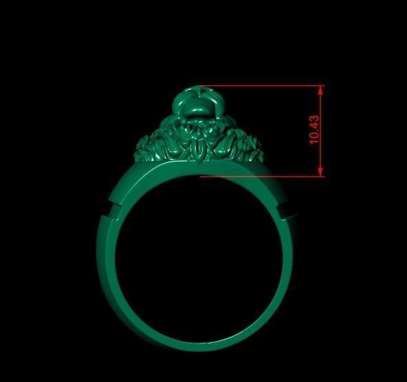Lion Ring 3D print model_12