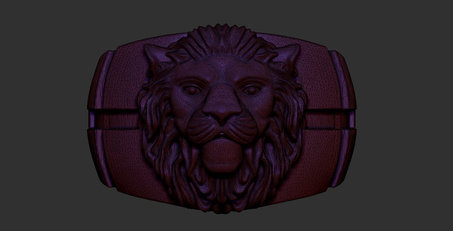 Lion Ring 3D print model_20