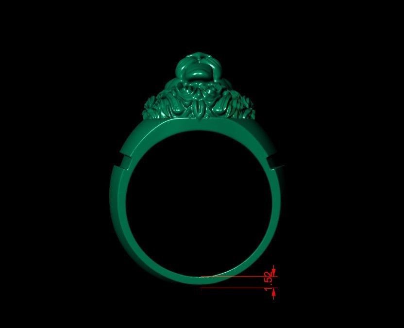 Lion Ring 3D print model_13