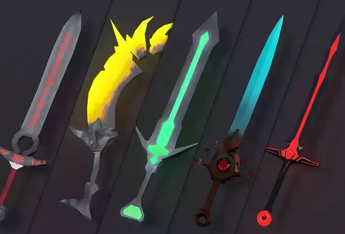 Fantasy Low Poly Weapons Pack