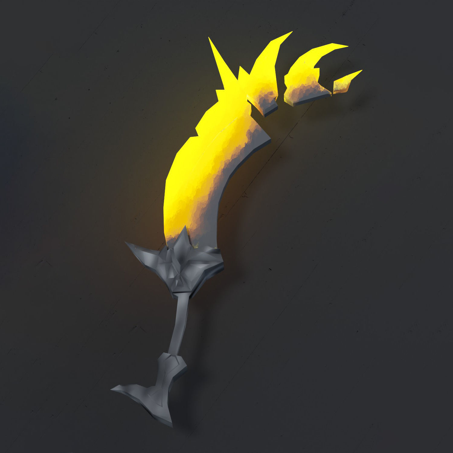Fantasy Low Poly Weapons Pack Low-poly 3D model_2