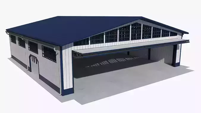 Garage - Hangar Low-poly 3D model