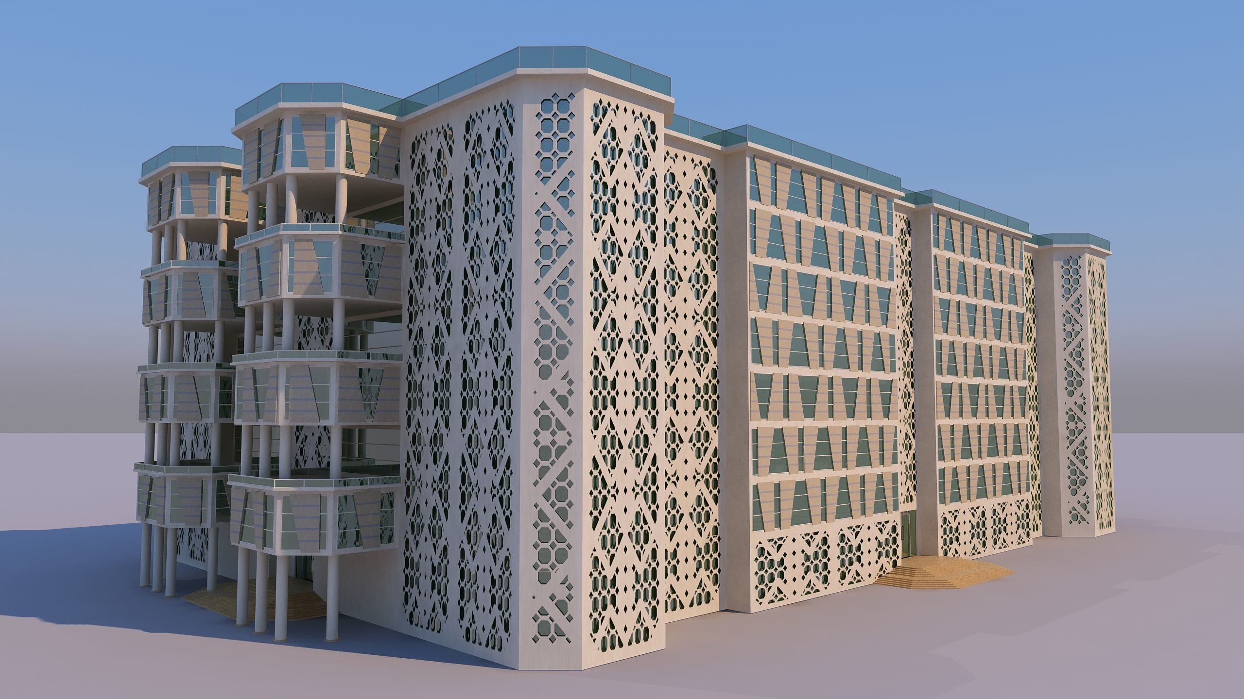 0153 - Courthouse Building 3D model_4