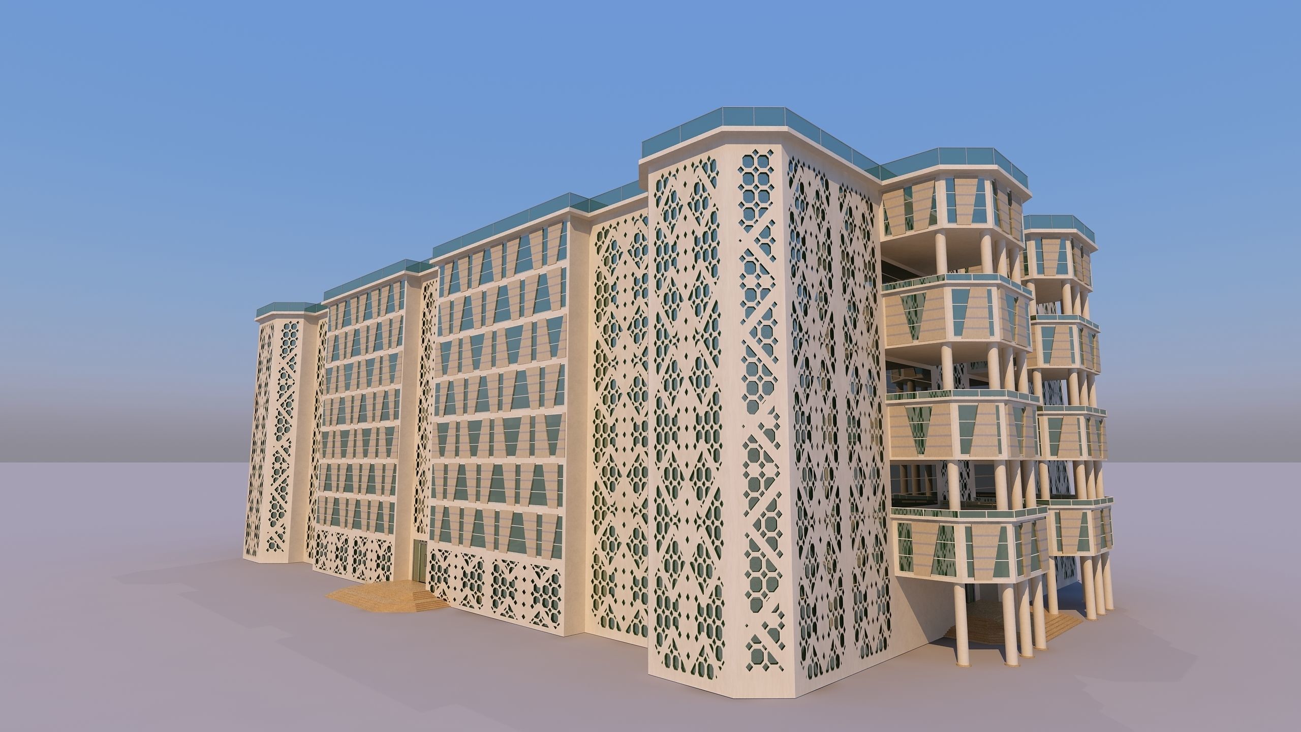 0153 - Courthouse Building 3D model_7