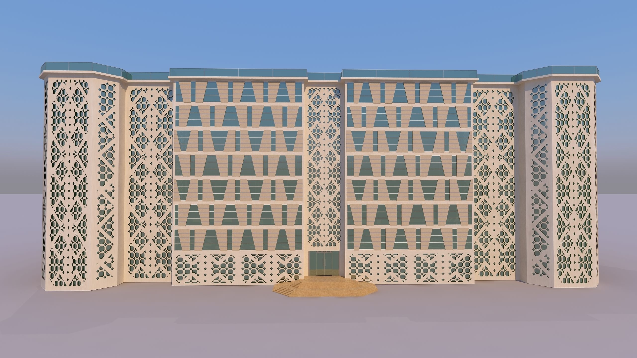 0153 - Courthouse Building 3D model_10