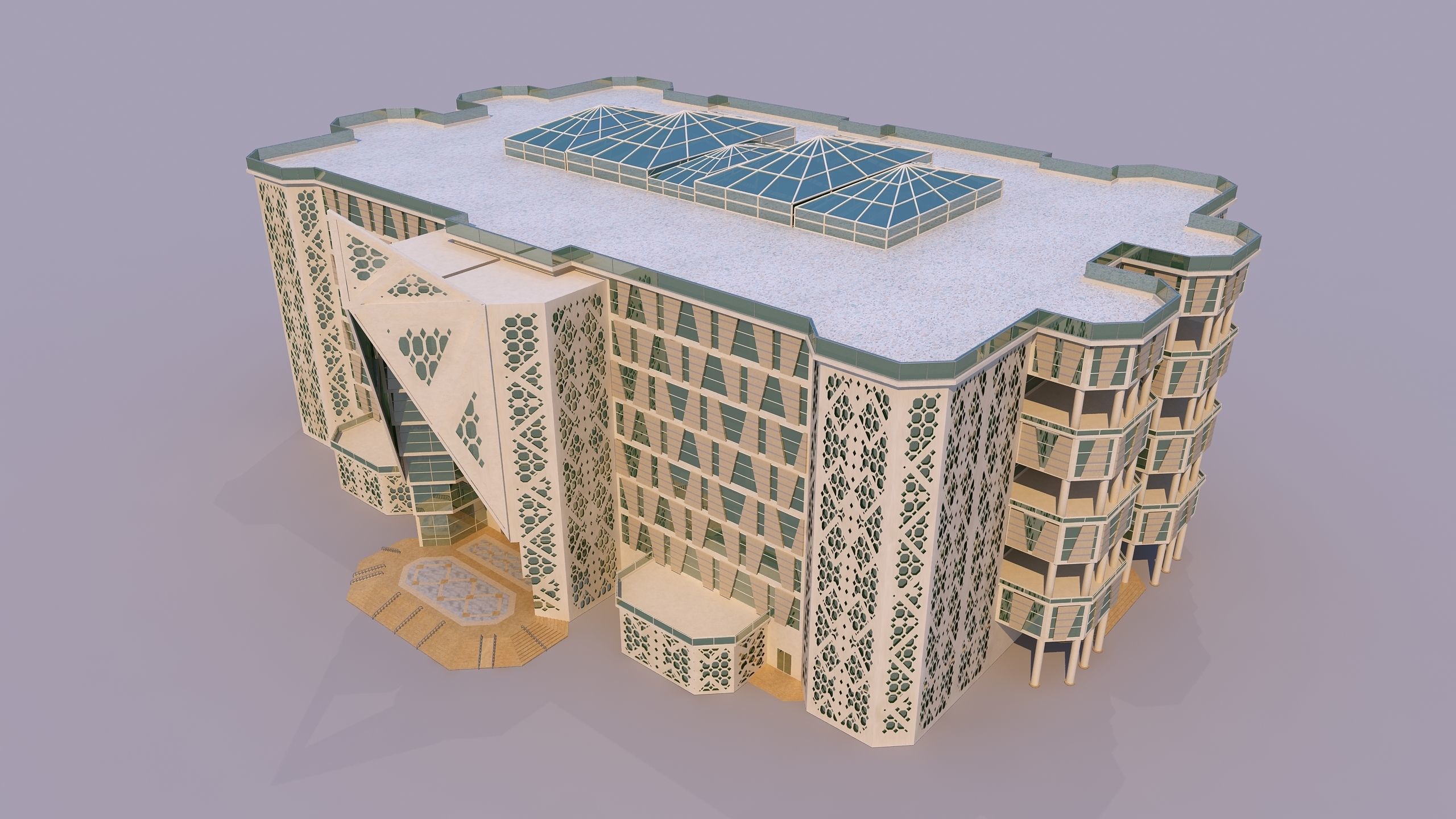 0153 - Courthouse Building 3D model_9