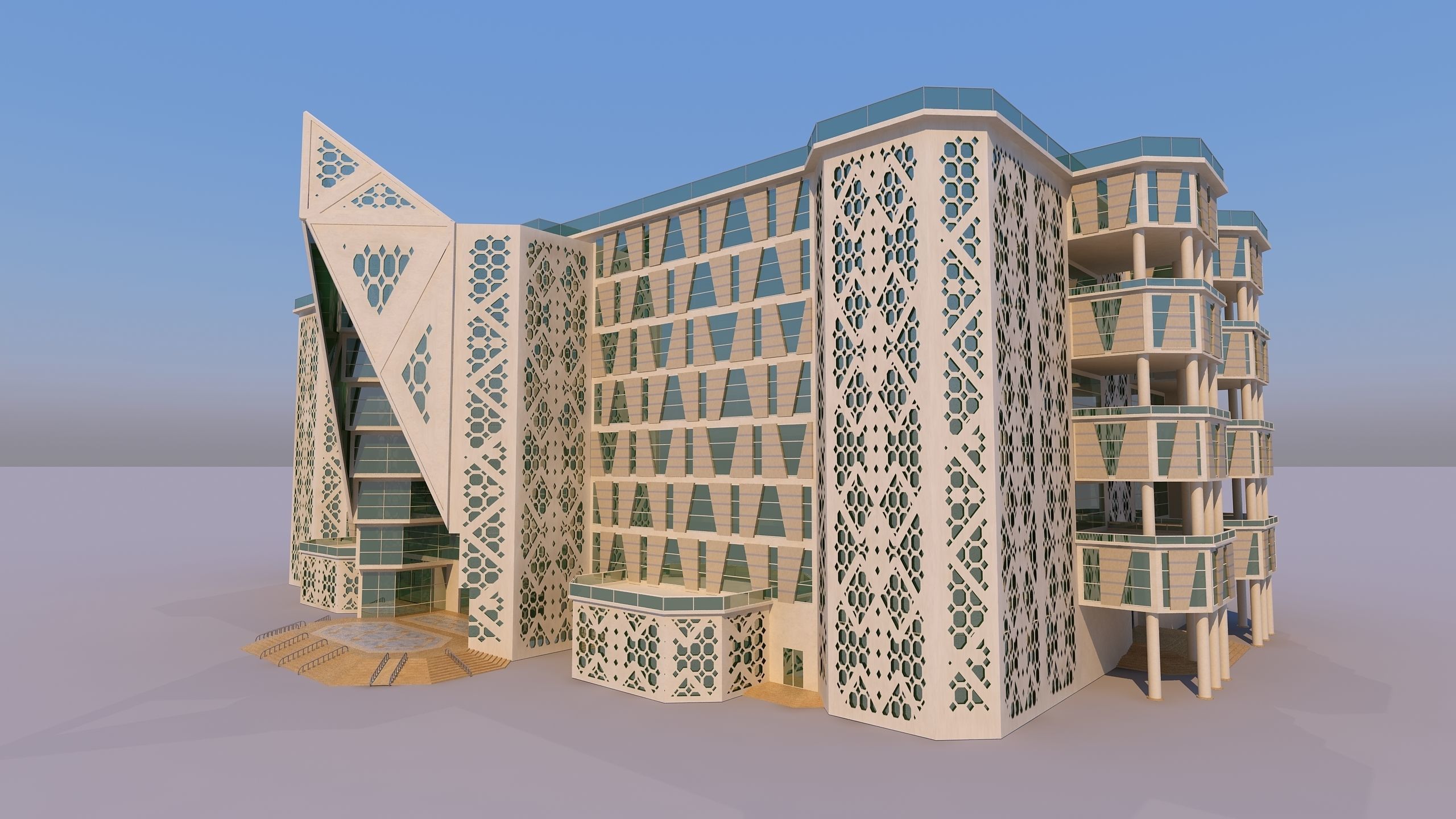 0153 - Courthouse Building 3D model_2