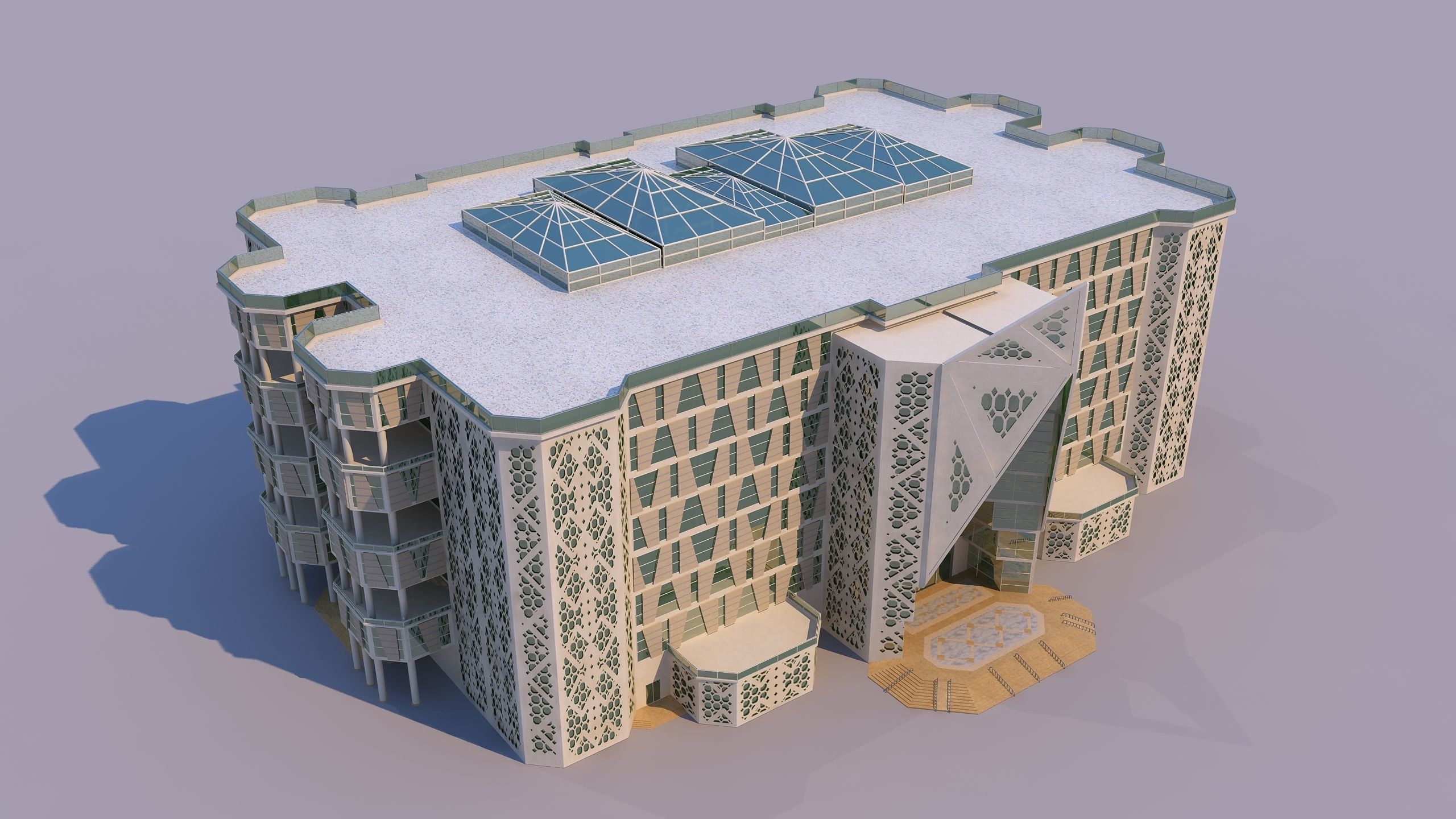 0153 - Courthouse Building 3D model_5
