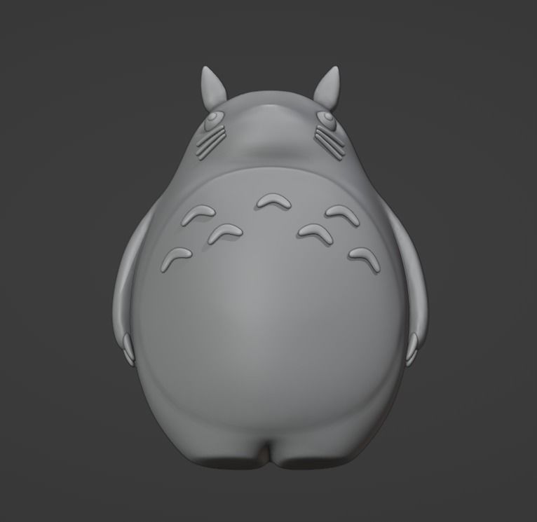 Totoro Key Chain 3D print model_2