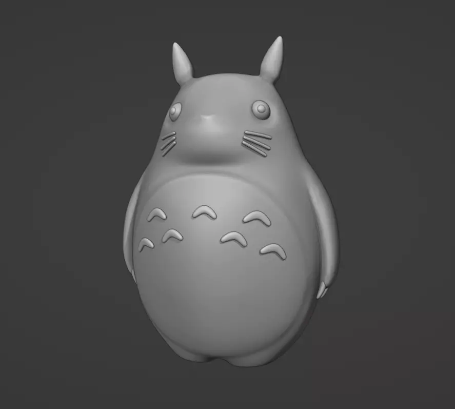Totoro Key Chain 3D print model_0