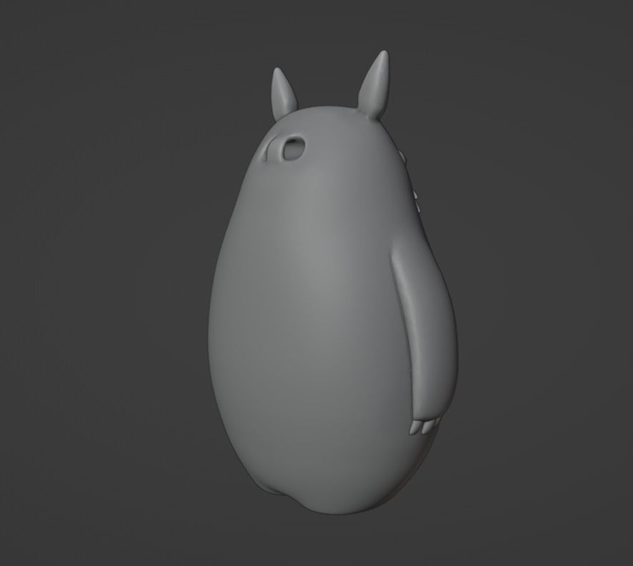 Totoro Key Chain 3D print model_1