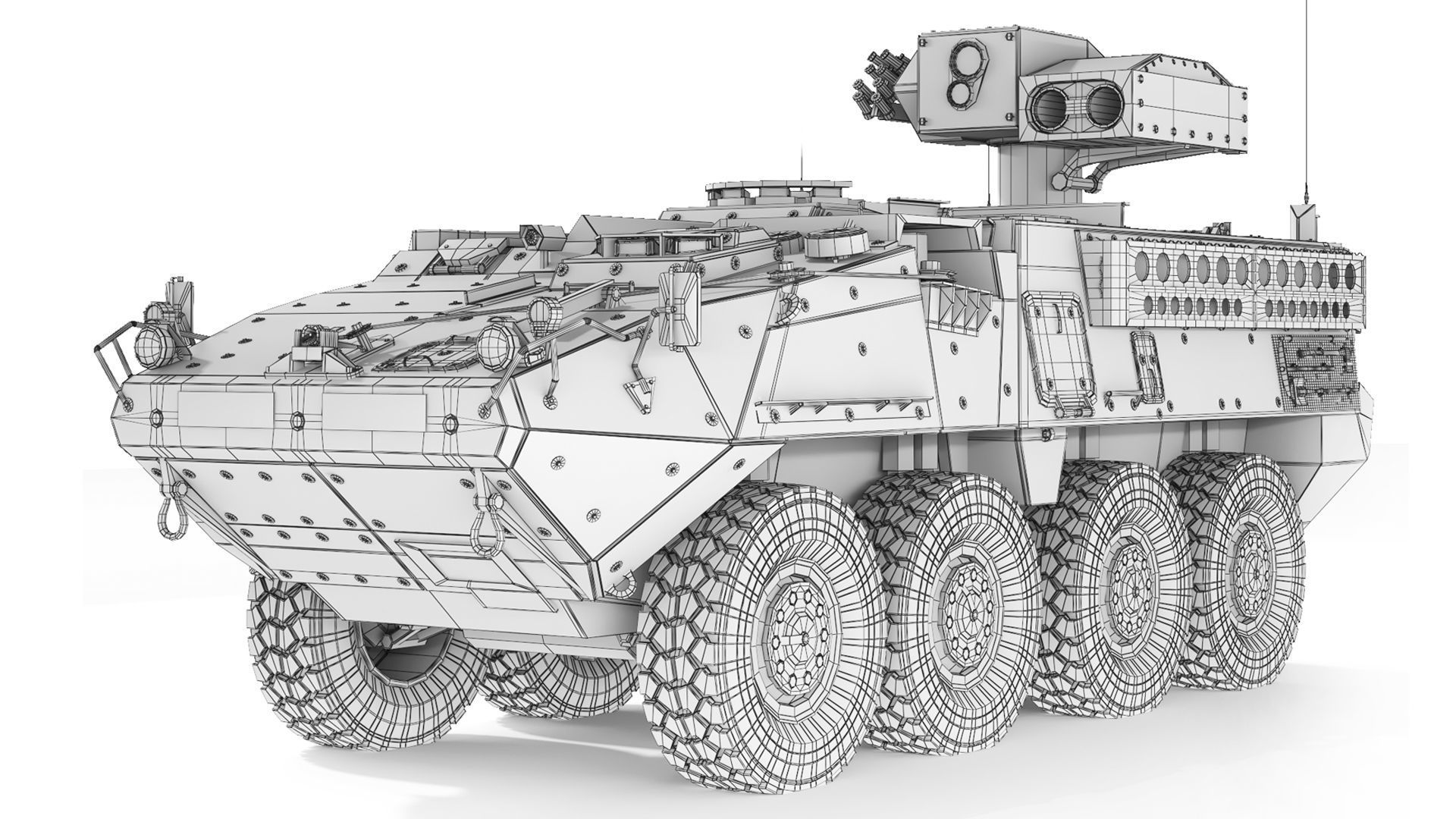 M1134 ATGM Stryker 2008 3D model_8